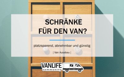Abnehmbare Schränke für den Van